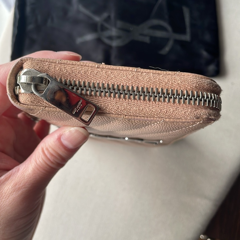 YSL wallet in blush pink silver hardware with dust bag and COA - Picture 5 of 16